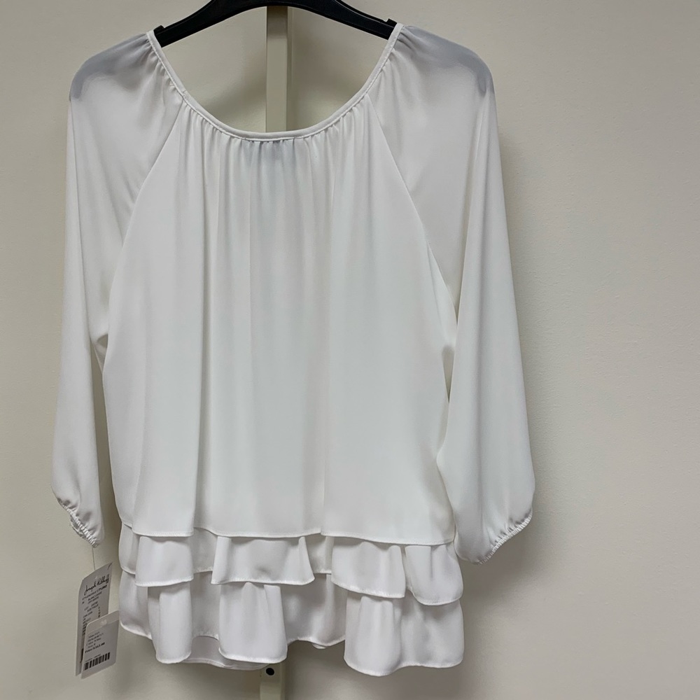 NWT Ribkoff Essentials Ruffle Layered Blouse - Picture 6 of 6